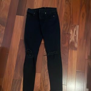 JBrand Dark Dark denim jeans with rips on the knees!